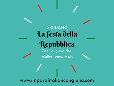 Buona festa della Repubblica, e speriamo che&nbsp;migliori!